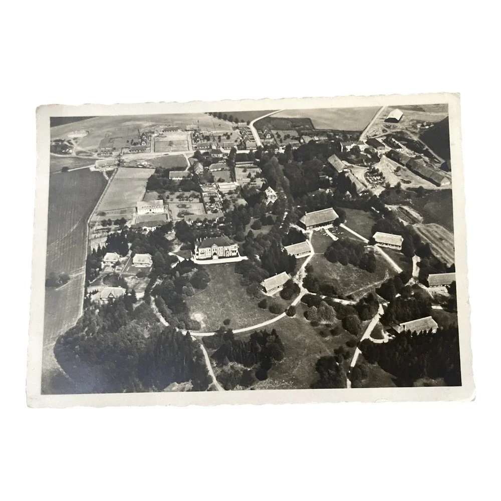 Vintage RPPC Alt Rehse Führerschule der Ärzteschaft Aerial View 1938 Nazi